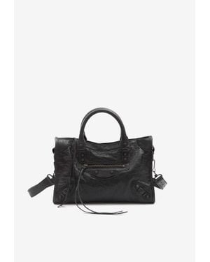 Balenciaga Small Le City Nappa Leather Top Handle Bag - Black