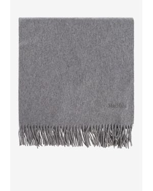 Max Mara Baci Textured Cashmere Scarf - Gray
