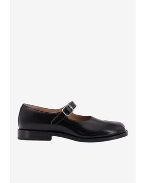 Maison Margiela Tabi Mary-Jane Leather Flats - Black
