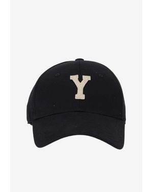 Saint Laurent Embroidered Y Baseball Cap - Blue