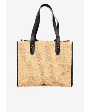 Jérôme Dreyfuss Medium Léon Raffia-Effect Tote Bag - Natural