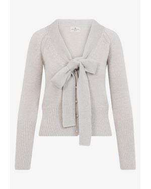 Ermanno Scervino V-Neck Cashmere Cardigan - White