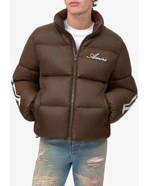 Amiri Bones Short Puffer Jacket - Brown