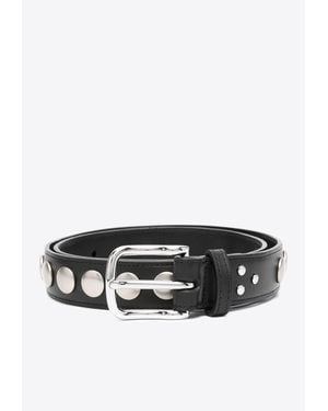 Jérôme Dreyfuss Festival Studded Leather Belt - Black