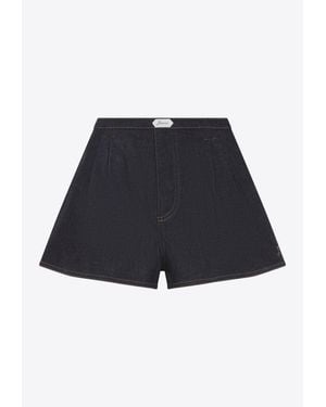 Jacquemus Amelo Shorts With Logo-Label - Blue
