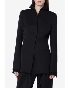 Francesco Murano Wool Single-Breasted Blazer - Blue