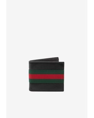 Gucci Web Trademark Bi-Fold Wallet - White