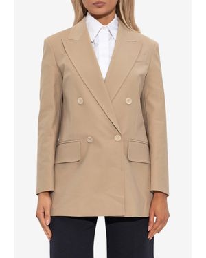 Max Mara Suez Double-Breasted Blazer - Natural