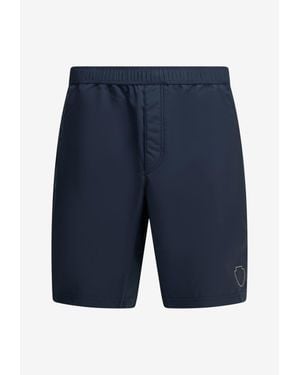 Brunello Cucinelli Logo Bermuda Shorts - Blue