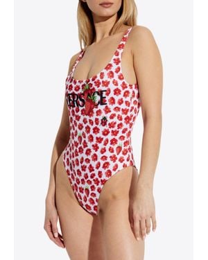 Versace Strawberry Garden Reversible One-Piece Swimsuit - Red
