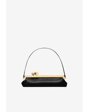 Jacquemus Salon Leather Shoulder Bag With Sphere Clasp - White