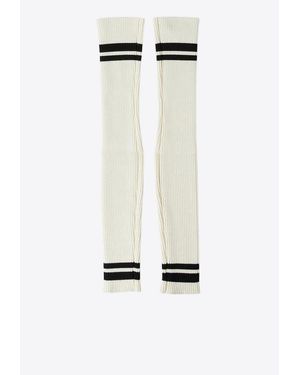 Dolce & Gabbana Long Wool Leg Warmers - White