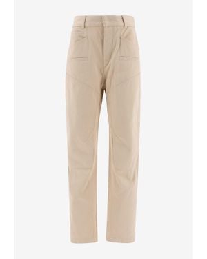 Isabel Marant Emmy Straight-Leg Pants - Natural