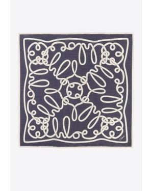 Chloé Iconic Logo Print Square Scarf - Black