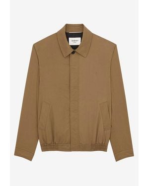 Saint Laurent Cassandre Short Jacket - Natural