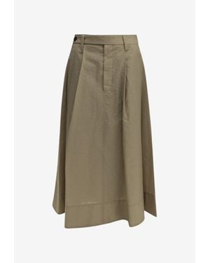 Brunello Cucinelli Sartorial Midi Skirt - Green
