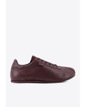 Ami Paris Step Leather Sneakers - Brown