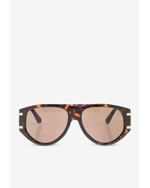 Dolce & Gabbana Dg Logo Aviator Sunglasses - Natural