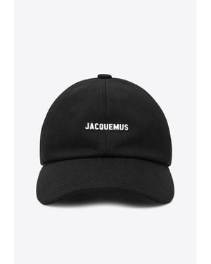 Jacquemus Logo Embroidered Baseball Cap - Black