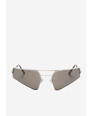 Rick Owens Prong Shield Sunglasses - White