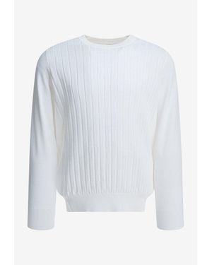 Brunello Cucinelli Ribbed Knit Sweater - White