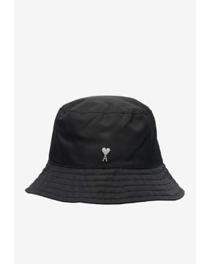 Ami Paris Ami De Coeur Bucket Hat - Black