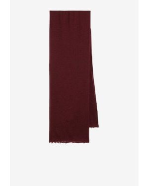 Destin Cashmere-Blend Fringed Scarf - Purple