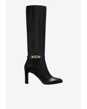 Tom Ford Whitney 90 Knee-High Leather Boots - Black