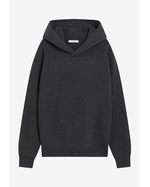 Lemaire Oversized Hooded Sweatshirt - Black
