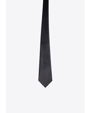 Tagliatore Satin-Finish Pointed Tie - White