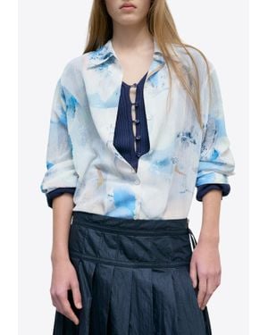 Low Classic X Boriana Printed Button-Up Shirt - Blue