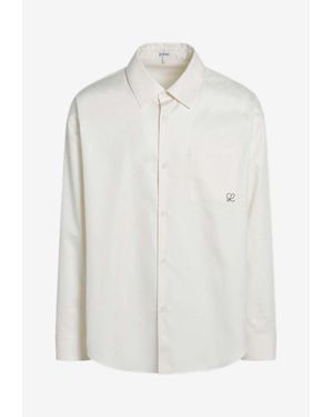 Loewe Anagram Long-Sleeved Shirt - White
