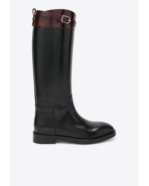 DURAZZI MILANO Leather Knee-High Boots - Black