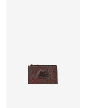 Etro Paisley Logo Cardholder - White