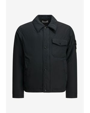 Stone Island Logo Patch Padded Jacket - Black