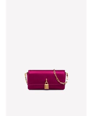 Tom Ford Satin Padlock Clutch Bag - Pink