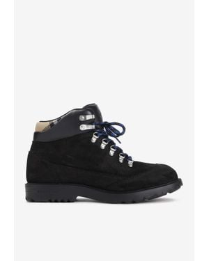 Burberry Moor Lace-Up Boots - Black