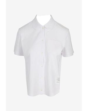 Thom Browne Name Tag Patch Shirt - White