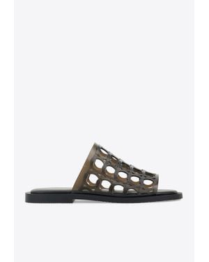 Ferragamo Barbados Gancini Sandals - White
