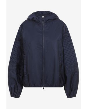 Moncler Zelkova Lightweight Hooded Jacket - Blue