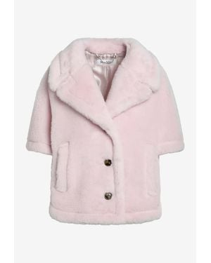 Max Mara Acorvinolny Short Teddy Coat - Pink