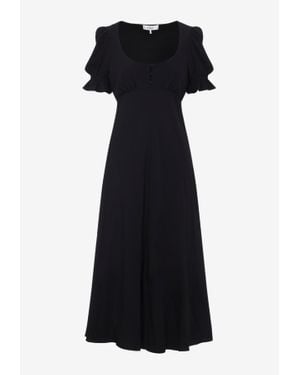 Chloé Puff-Sleeved Maxi Dress - Black