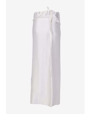 Ann Demeulemeester Eveline Satin Maxi Skirt - White