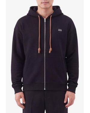 Loewe Anagram Zip-Up Hoodie - Blue
