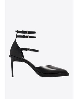 Ann Demeulemeester Jamina 80 Calf Leather Court Shoes - White