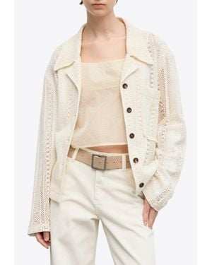 [LOW CLASSIC] / ☆ 25SS NEW ROUND NECK SHORT JACKET / BEIGE Low Classic Round Neck Short Jacket | Neutrals | FARFETCH