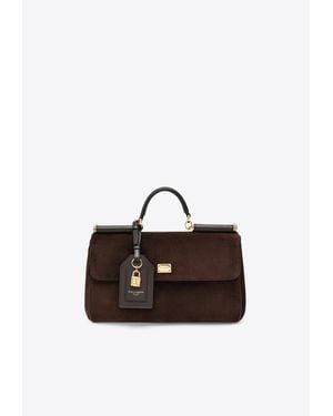 Dolce & Gabbana My Sicily Suede Handbag - White
