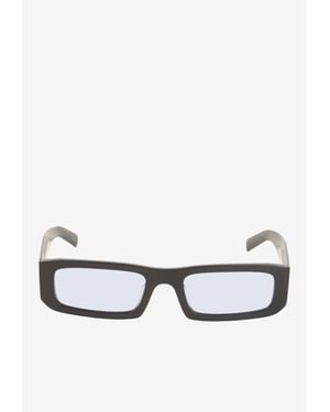 Prada Triangle Logo Rectangular Sunglasses - Purple