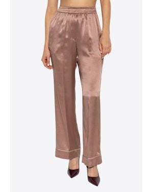 Dolce & Gabbana Satin Pyjama Pants - Brown