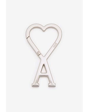 Ami Paris Ami De Coeur Hook Keyring - Metallic